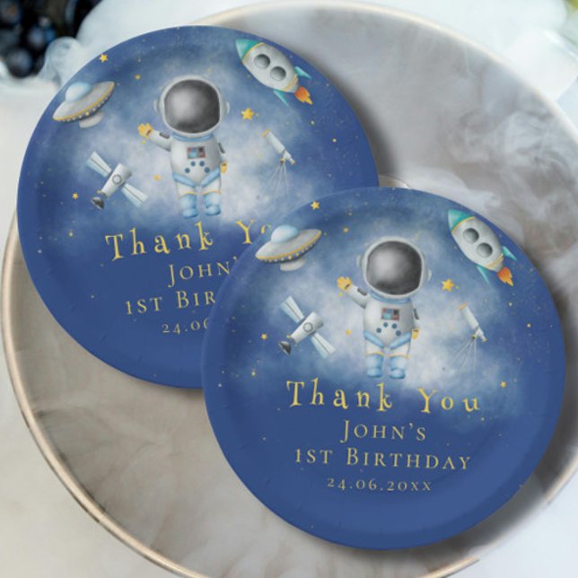 Plato De Papel Astronauta espacial Cohetes de estrellas Pap de cu (Subido por el creador)