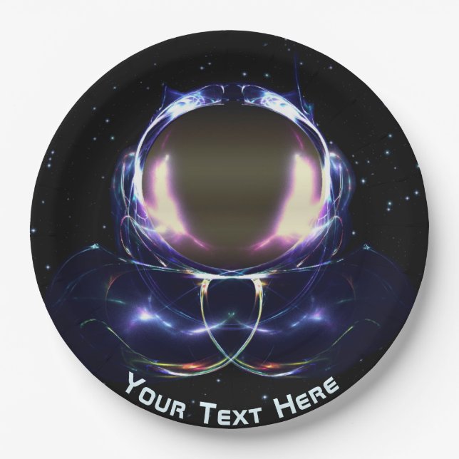 Plato De Papel Astronauta fractal (Anverso)