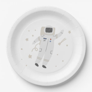 Plato De Papel Astronauta y fiesta de cumpleaños espacial Stars