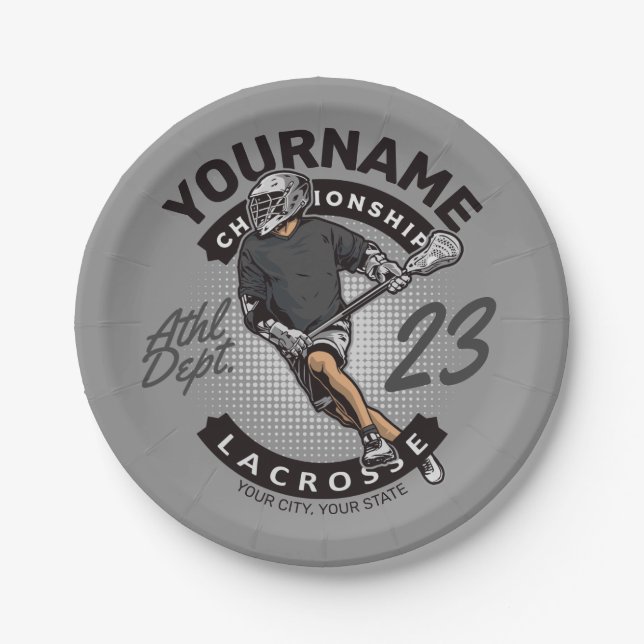 Plato De Papel Ataque personalizado al equipo deportivo del jugad (Anverso)