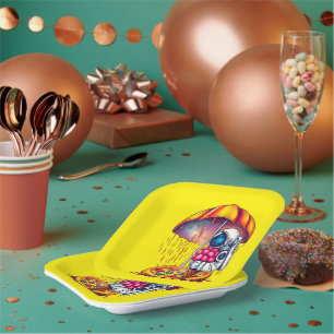 Plato De Papel Ataques cósmicos - Sueño del astronauta