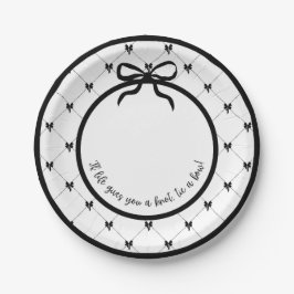 Plato De Papel Atar una placa de 7" de Bow