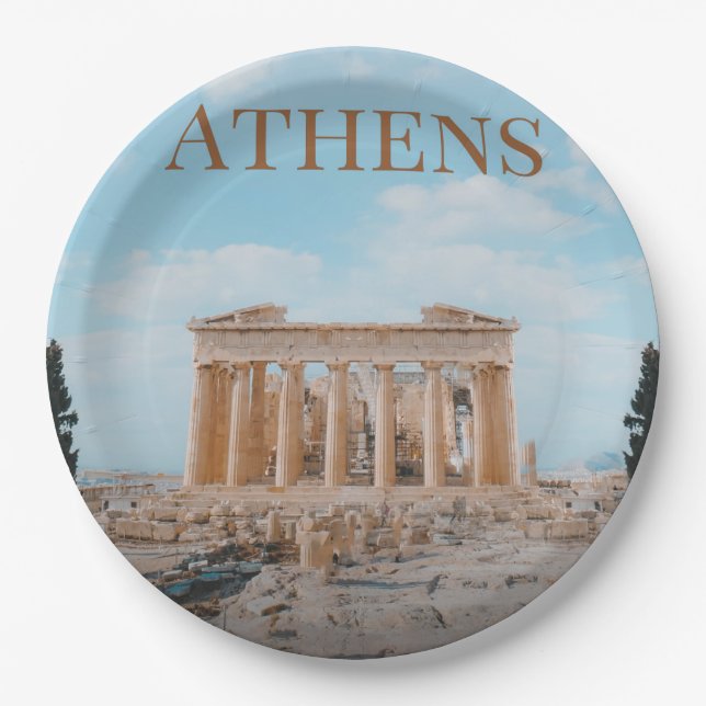 Plato De Papel Atenas Grecia (Anverso)