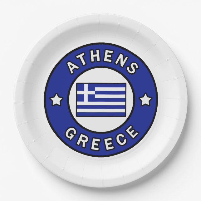 Plato De Papel Atenas Grecia (Anverso)