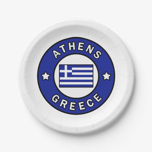 Plato De Papel Atenas Grecia (Anverso)