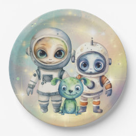 Plato De Papel Atención Placas intergalácticas de papel liso
