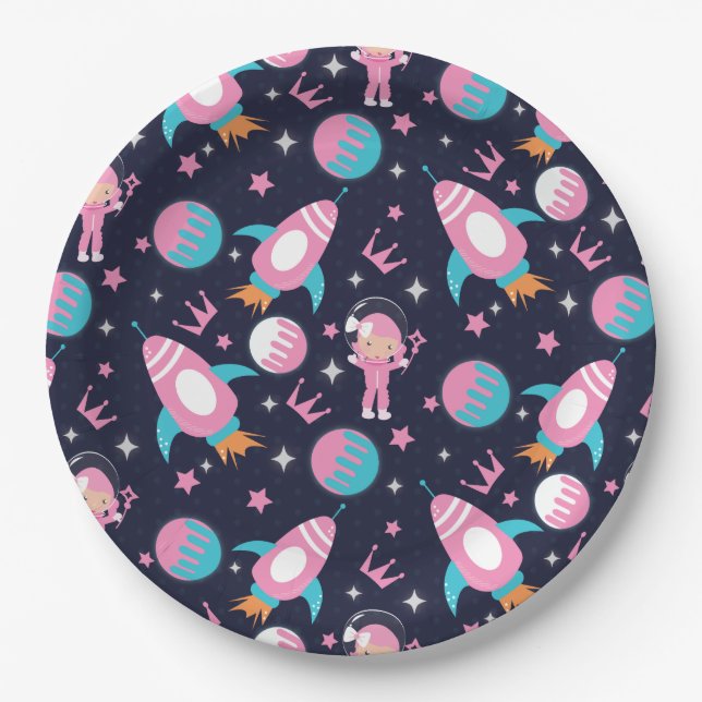Plato De Papel Aterrizaje de la Princesa en la Luna (Anverso)