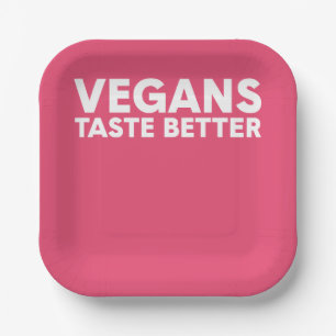 Plato De Papel Atractivo Vegano