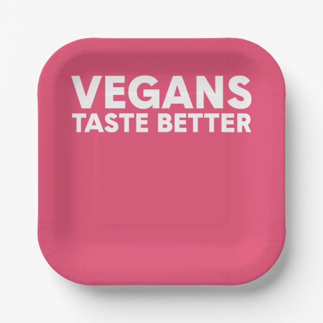 Plato De Papel Atractivo Vegano (Anverso)