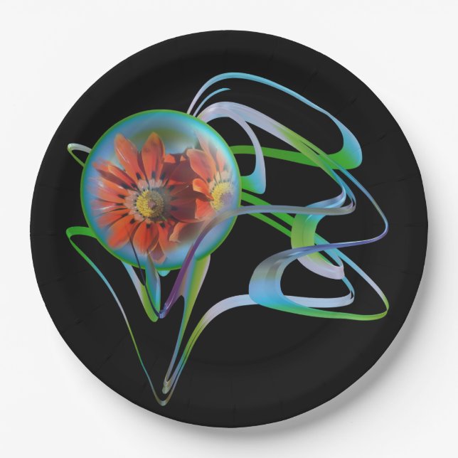 Plato De Papel Atrapado en placas de papel medio (Anverso)