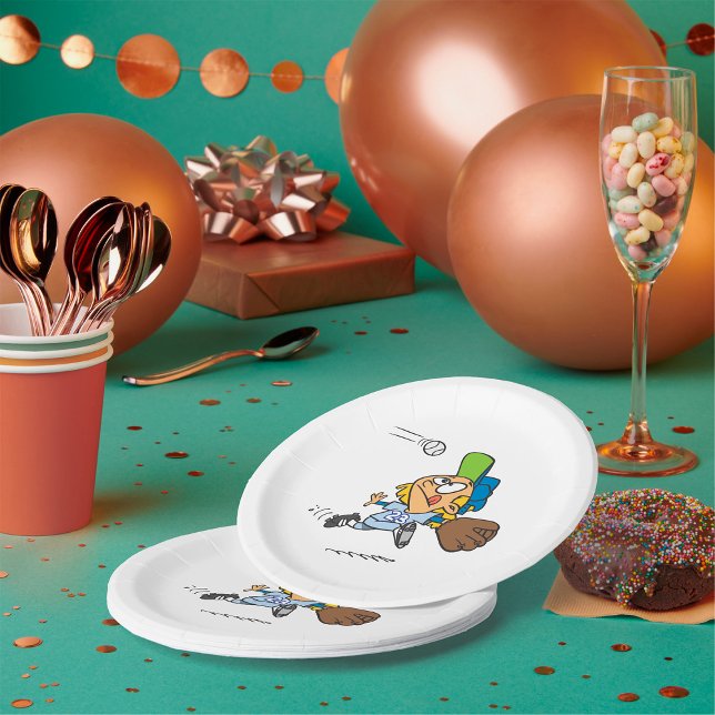 Plato De Papel Atrapando Un Béisbol (Subido por el creador)