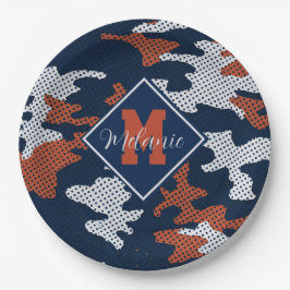 Plato De Papel Auburn Deep-South Tiger Spirit Camo 