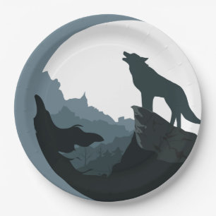 Plato De Papel Aúl en la luna