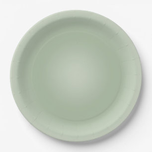 Plato De Papel Aura de gradiente verde sage
