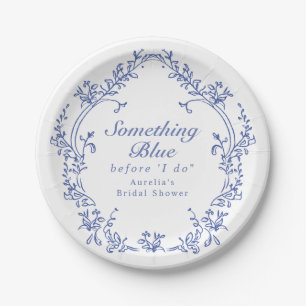 Plato De Papel AURELIA Chinoiserie Algo Azul Despedida de Soltera