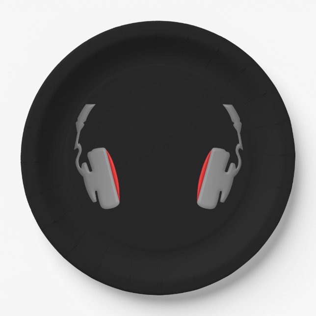 Plato De Papel Auriculares Guay simple y elegante (Anverso)