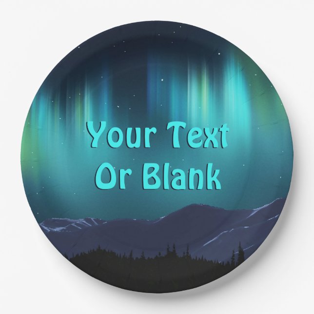 Plato De Papel Aurora Borealis (Anverso)