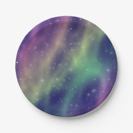 Plato De Papel aurora prismática: