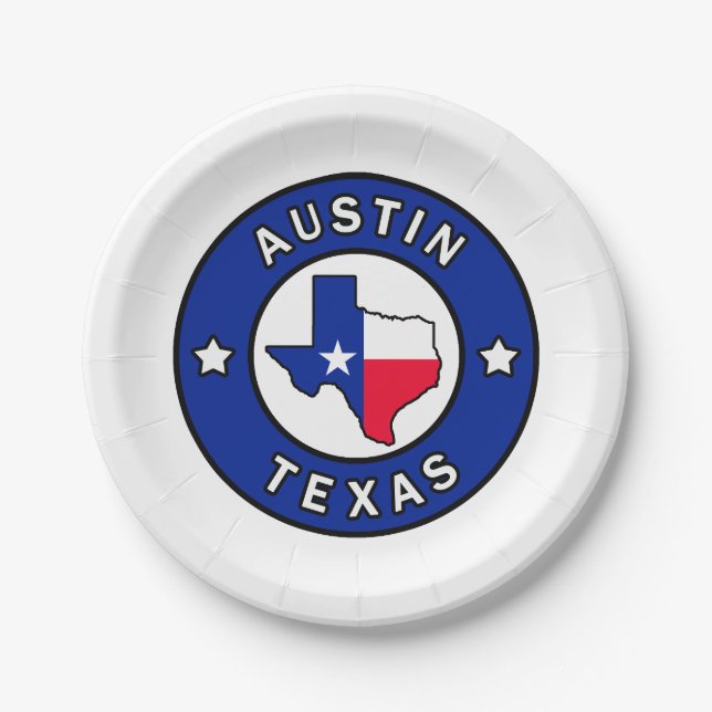 Plato De Papel Austin Texas (Anverso)