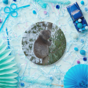 Plato De Papel Australia: Isla canguro cuece Koala en un árbol