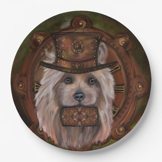 PLATO DE PAPEL AUSTRALIAN TERRIER (Anverso)