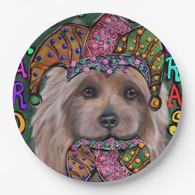 PLATO DE PAPEL AUSTRALIAN TERRIER (Anverso)