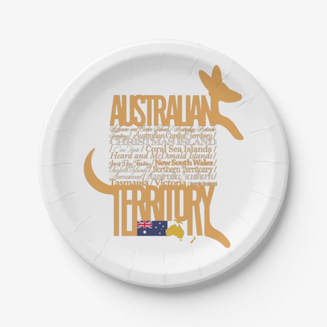 Plato De Papel Australian Territory / Territorio Australiano (Anverso)