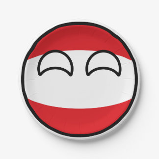 Plato De Papel Austria Geeky que tiende divertida Countryball
