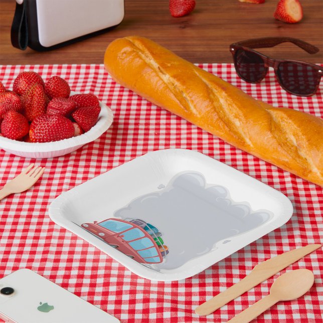 Plato De Papel Autobús de viajes con humo (Subido por el creador)