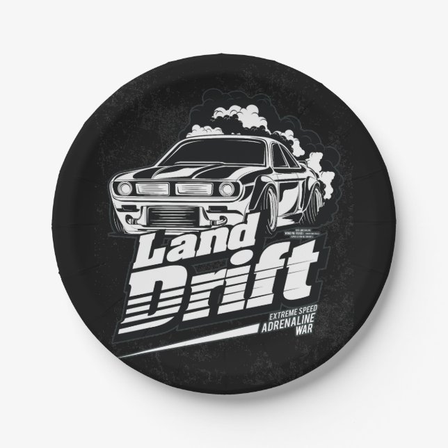 Plato De Papel Automóvil de Carreras _ Motor (253) (Anverso)