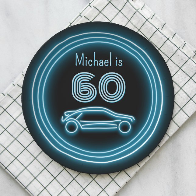 Plato De Papel Autopista Neon Coupé - Hombres Personalizados de M (Subido por el creador)