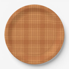 Plato De Papel Autumn Plaid