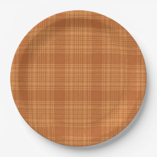 Plato De Papel Autumn Plaid