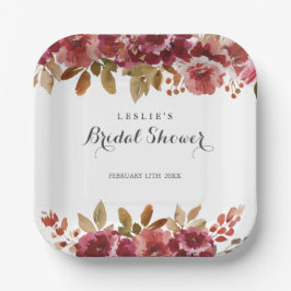 Plato De Papel Autumn Rustic Brunch & Bubbly Bridal Shower