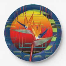 Ave del Jardín Geométrico de Flor Paraíso