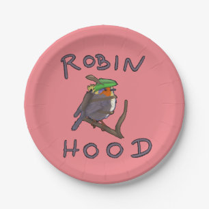 Plato De Papel ave Robin Hood
