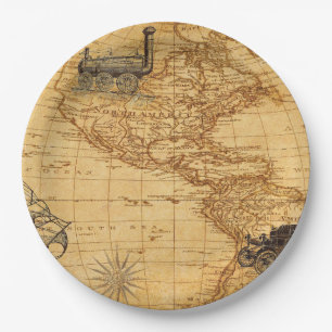 Plato De Papel Aventura al nuevo mundo (Mapa de la Vieja América