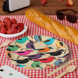 Plato De Papel Aves pequeñas y ricas