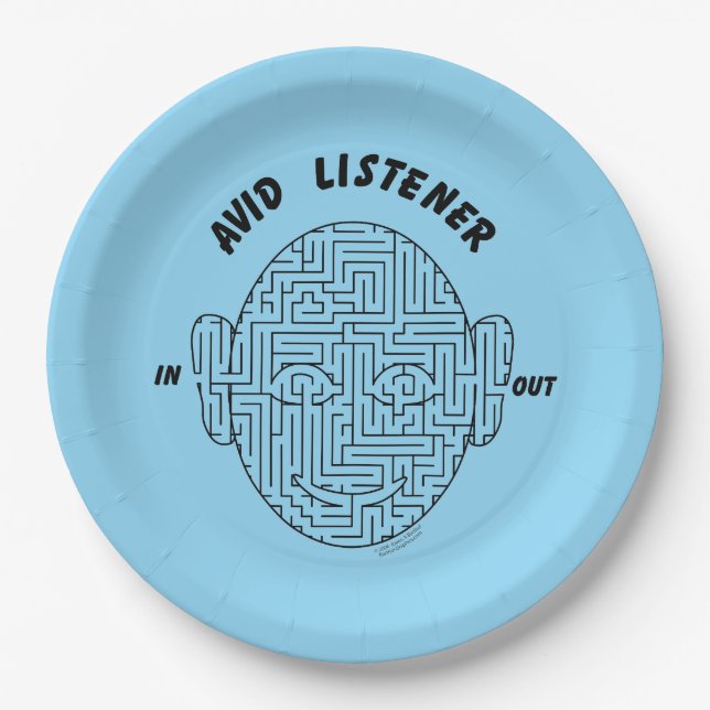 Plato De Papel Avid Listener (Anverso)