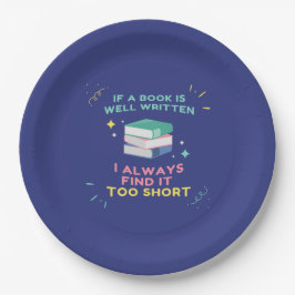 Plato De Papel Avid Reader I - Cita de Jane Austen