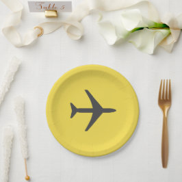 Plato De Papel Avión de avión minimalista