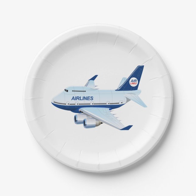 Plato De Papel avión personalizado (Anverso)