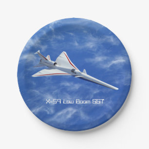 Plato De Papel Aviones subpersónicos X-59 de bajo auge