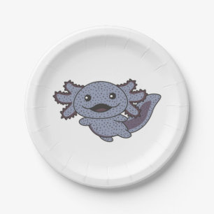 Plato De Papel Axolotl Varios Tipos De Axolotls Animales Dulces B
