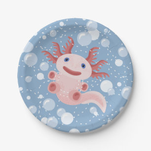 Plato De Papel Axolotl y el diseño intrépido del vector de las