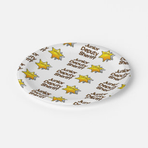 Plato De Papel Ayudante del sheriff menor
