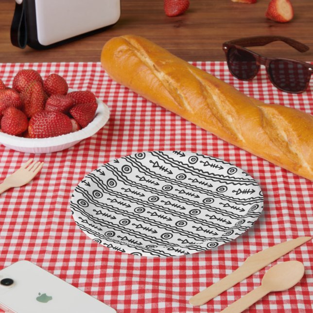Plato De Papel Aztec Boho (Picnic)