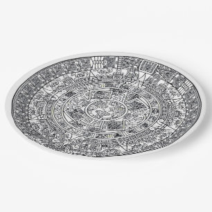 PLATO DE PAPEL AZTEC O MÉXICO