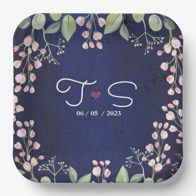 Plato De Papel Azul (Anverso)