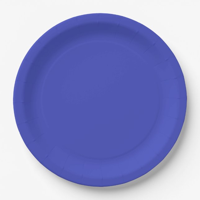 Plato De Papel Azul (Anverso)